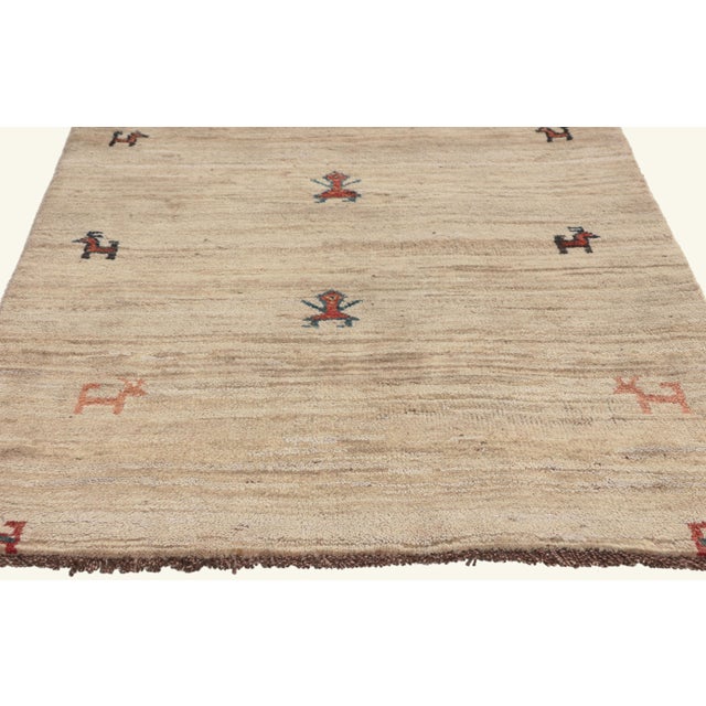 Vintage Persian Gabbeh Rug, 02'11 X 05'02 For Sale - Image 4 of 10