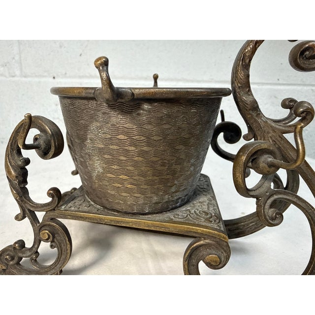 Antique 19th Century Bronze Victorian Sleigh Ring Holder Jewelry Jar Dish For Sale - Image 13 of 14