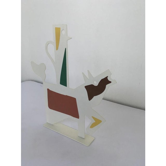 White Painted Metal Sculpture by Riccardo Dalisi, Italy, 1980s For Sale - Image 6 of 18