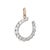 Finely detailed antique Victorian horseshoe pendant crafted in 14 karat yellow gold and platinum (circa 1880s to 1900s)....
