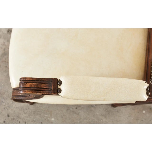 French Louis XVI Style Mahogany Dining Armchairs - Set of 4 For Sale - Image 10 of 13