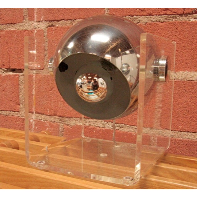 Plexi Box Chrome Lamp For Sale - Image 4 of 7
