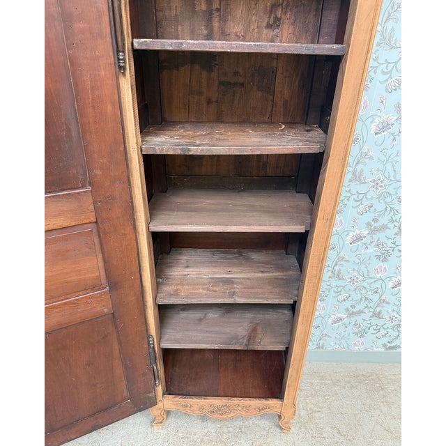 Antique Cherrywood Bonnetière with Clock For Sale - Image 12 of 13