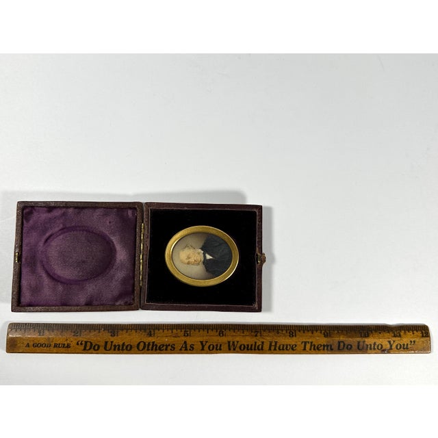 Antique Miniature Portrait Painting of Gentleman in Original Presentation Case For Sale - Image 10 of 10