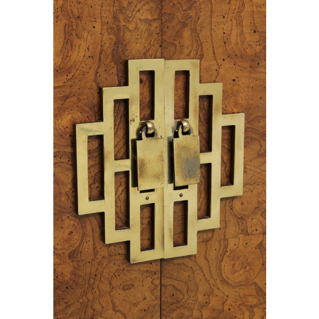 Century Chinoiserie Style Burlwood Dresser W. Mirrors For Sale - Image 11 of 15