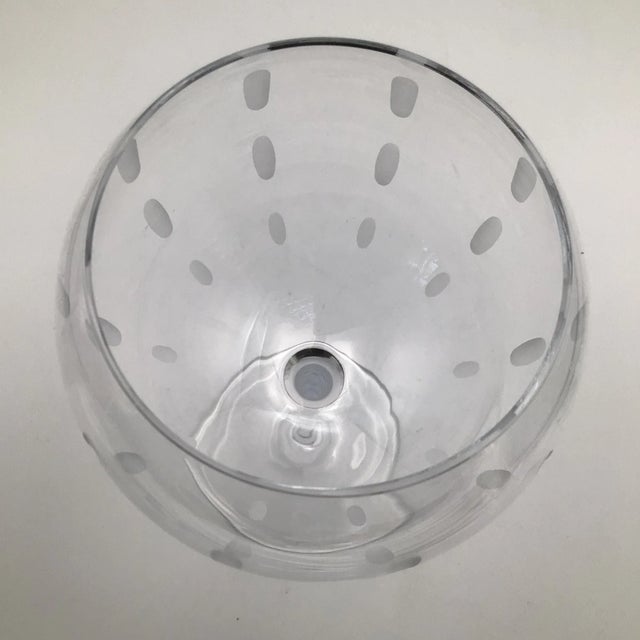 Etched Crystal Balloon Wine Glasses Set of - 6 For Sale - Image 12 of 13