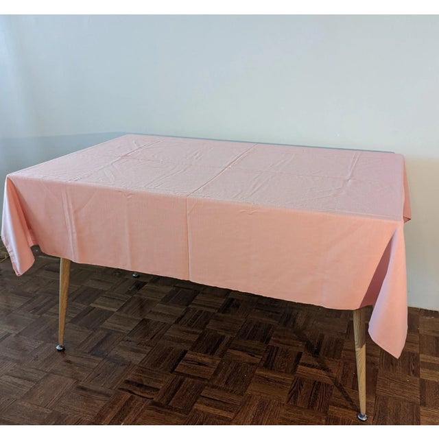 Vintage Pink Tablecloth 52" by 70" For Sale In San Diego - Image 6 of 6