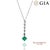 GIA Platinum 900 Natural Diamond and Emerald Pendant Metal Type: 900 Platinum Total Item Weight: 2.7 Grams Sizable: Yes...