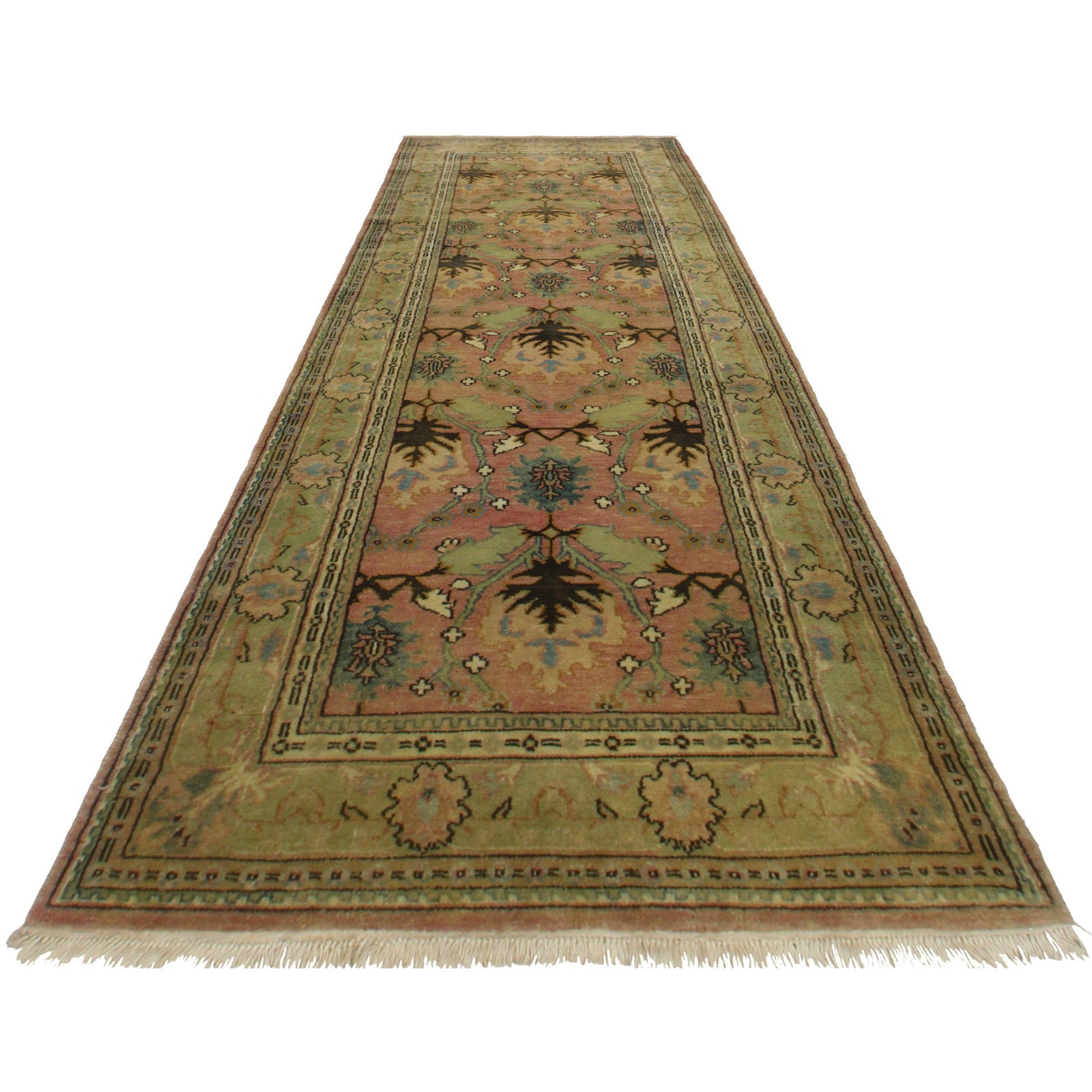 Persian Style Wool Runner Rug 4′ × 12′1″ Chairish