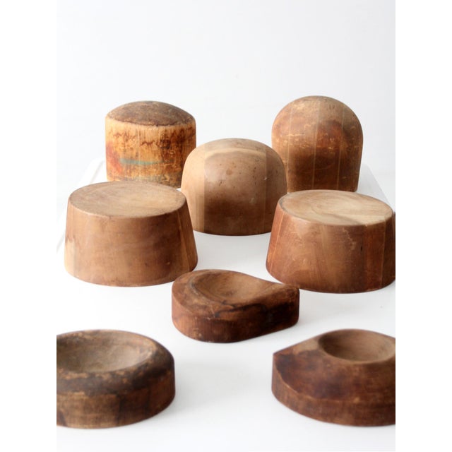 Collection of 8 Early 20th Century Wooden Millinery Hat Blocks For Sale - Image 6 of 17