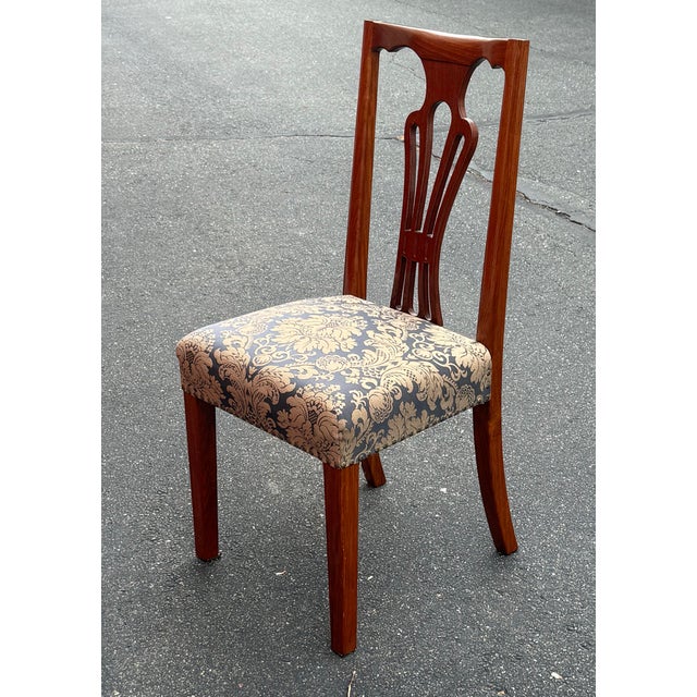 Late 20th Century Solid Rosewood Hepplewhite Dining Chairs - Set of 6 For Sale - Image 4 of 12