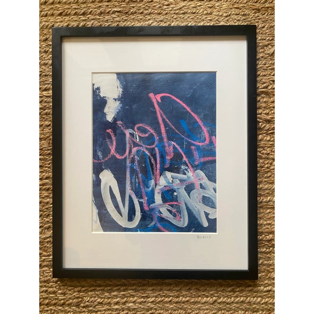 Contemporary Sarah Trundle, Contemporary Abstract Framed Painting, "Scrappy" For Sale - Image 3 of 5