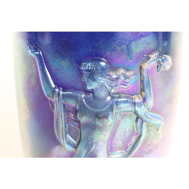 Fenton Faverne Spring and Fall Limited Edition Vase by Marge Reynolds and Carl Schmitz For Sale - Image 9 of 11