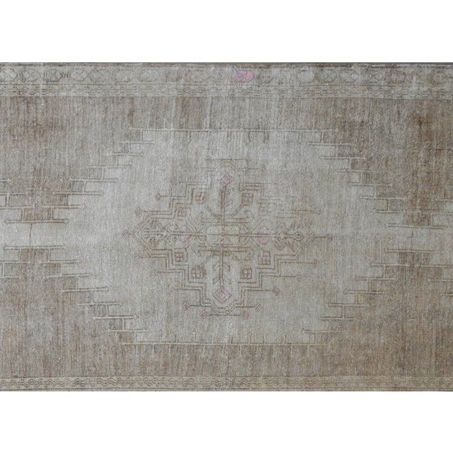 Shabby Chic Mid 20th Century Turkish Oushak Runner For Sale - Image 3 of 12