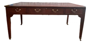 Mid 20th Century Winston Churchill Replica Mahogany Partner's Desk