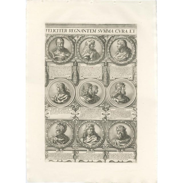 Early 18th Century Chronological Portraits of the Kings of Spain, Rome, 1700, Engravings, Set of 11 For Sale - Image 5 of 13