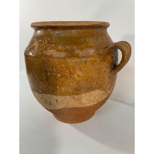 French Country Antique 19th Century French Glazed Earthenware Confit Pot Jar For Sale - Image 3 of 18