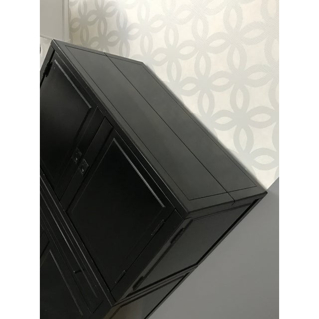 Clyde Bar Pottery Barn Mahogany Wood Black Chairish