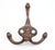 Vintage Cast Iron Triple Arm Heart Acorn Wall Hook For Sale - Image 4 of 4