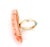 Late 20th Century Long Coral Curved Floral 14k Yellow Gold Bar Ring - Size 7 For Sale - Image 5 of 6