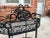 Late 20th Century Wrought Iron Outdoor Garden Bar Cart in Black For Sale - Image 5 of 12