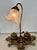 Antique Victorian Brass Gooseneck Two Inkwell Desk Lamp For Sale - Image 11 of 13