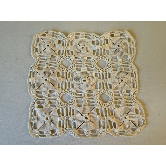 Ivory Vintage Doilies, Set of 4 For Sale - Image 8 of 14