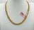 Pave White Diamond Link Necklace in 14k Yellow Gold For Sale In Los Angeles - Image 6 of 8