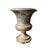 Classic-style decorative terracotta vase featuring an antique finish with painted decorations. Dimensions: 42 x 56 cm
