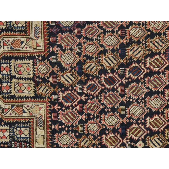 Navy Ground Antique Marasali Shirvan Prayer Rug, Hand Knotted, Wool Oriental Rug For Sale - Image 16 of 18