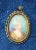 Antique Floral Brass Framed Porcelain Portraits For Sale In Atlanta - Image 6 of 6