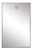 Regina Andrew Hanging Rectangle Mirror in Natural Brass For Sale