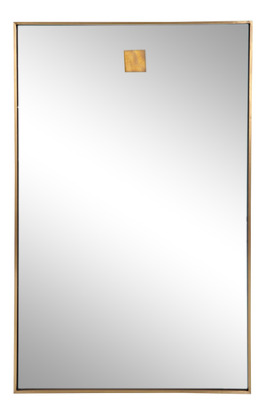 Regina Andrew Hanging Rectangle Mirror in Natural Brass