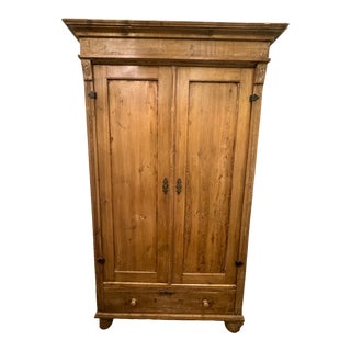 Early 20th Century Antique Pine Swedish Armoire For Sale