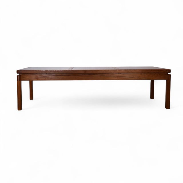Kai Kristiansen 1960s Attributed to Kristiansen Thomassen Vintage Danish Mid Century Modern Teak and Smoke Glass Coffee Table For Sale - Image 4 of 5