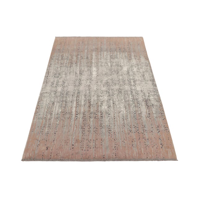 Contemporary Rug & Kilim’s Contemporary Rug in Pink & Gray Abstract Pattern For Sale - Image 3 of 7