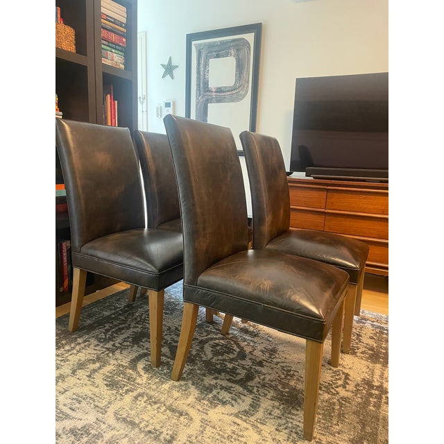 Tan Restoration Hardware Dining Set For Sale - Image 8 of 8