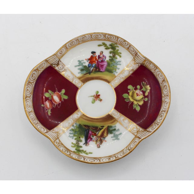 Late 19th Century Circa 1888-1916 Richard Klemm, Dresden Quatrefoil Demitasse Cups & Saucers For Sale - Image 5 of 11