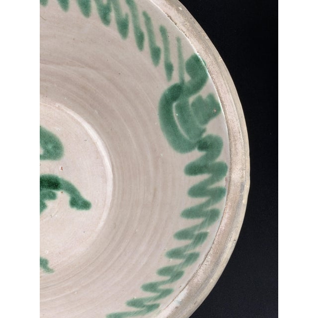 Antique Granada Green Majolica Bowl, 1800s For Sale - Image 4 of 9