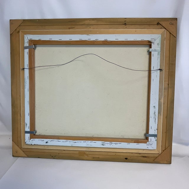 1982 Vintage Impressionist Original Oil Painting, Snowy Winter Creek Landscape, Framed. For Sale - Image 11 of 11