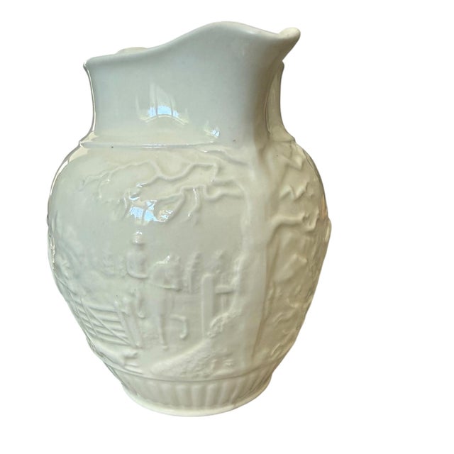 Ceramic 1950s Wedgwood Queensware Fox Hunt Cream Pitcher For Sale - Image 7 of 10
