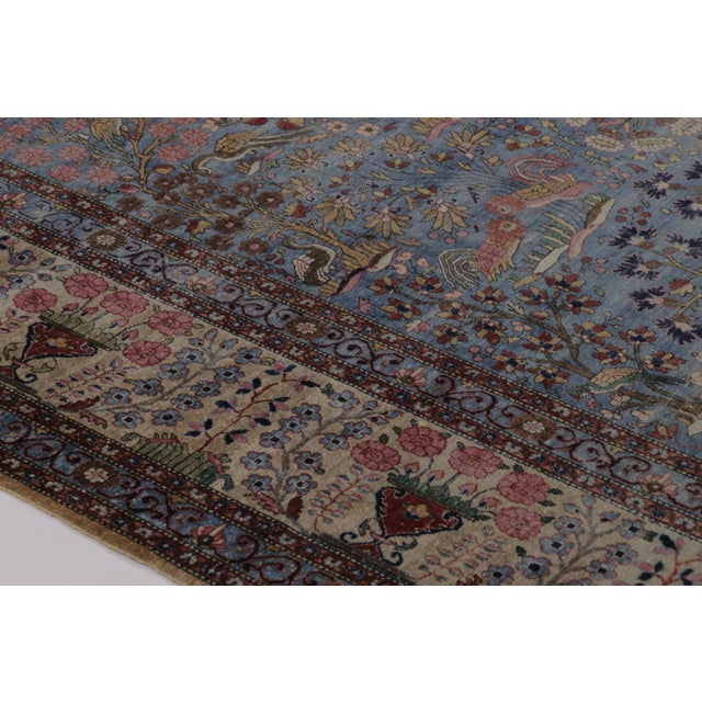 Traditional Antique Kashan Persian Silk Runner With All-Over Floral Pattern - Rug & Kilim For Sale - Image 3 of 10