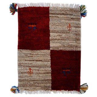 Gabbeh Rug in Handspun Wool, 1990s For Sale