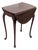Mid 20th Century Baker Furniture Solid Mahogany Traditional Style 26" Pembroke Drop Leaf Accent End Table For Sale