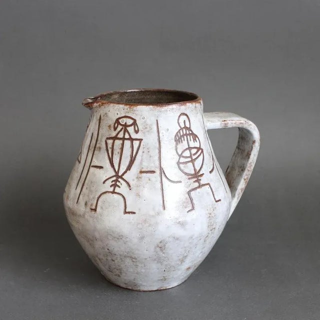 Mid-Century French Ceramic Pitcher by Alexandre Kostanda, 1960s For Sale - Image 15 of 15