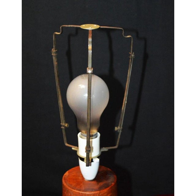Vintage Danish Teak Table Lamp with Cased Glass Shade, 1960s For Sale - Image 6 of 18