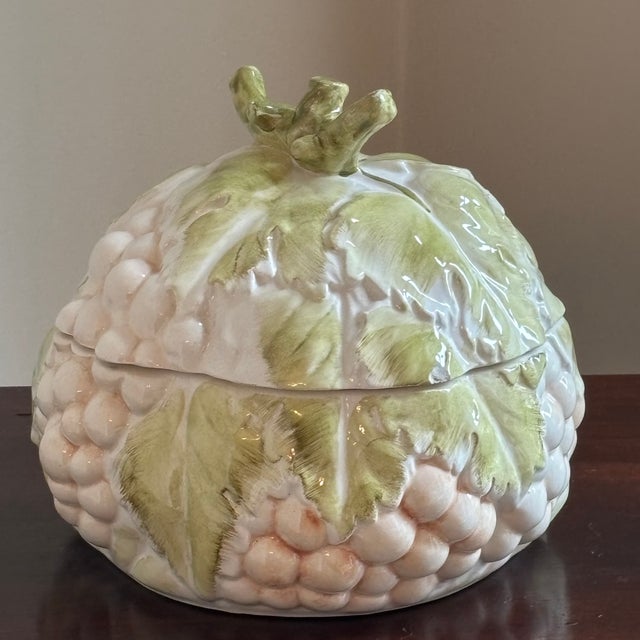 Mid-20th Century Italian Hand Painted Majolica Tureen, Nove Italy For Sale - Image 10 of 18
