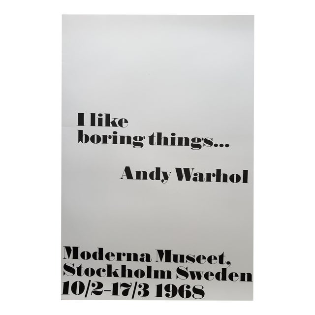 After Andy Warhol, I Like Boring Things, 2015, Print For Sale
