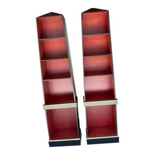 1990s Pair of Elegant and Bold Open Shelving Solution For Sale