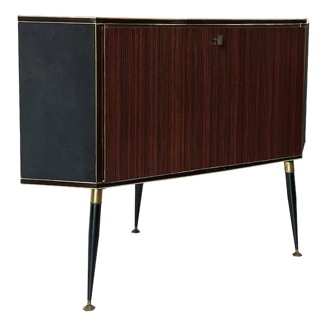 Vintage Bar Cabinet with Revolving Interior, 1950s For Sale